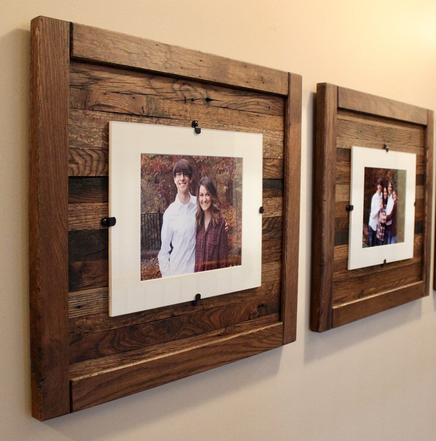 Reclaimed Wood Frames Rustic Wood Frames Set of 2 5 x 7