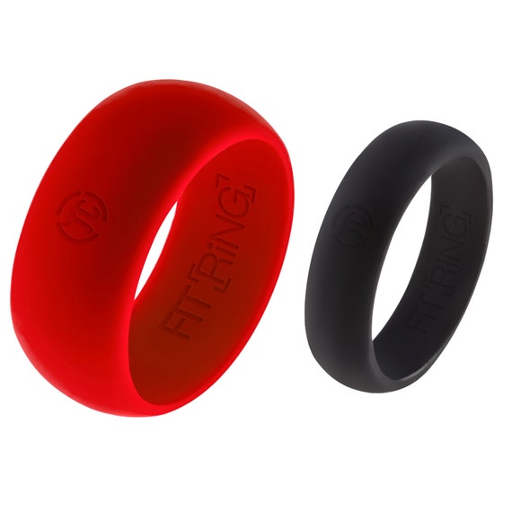  His  Hers  Fit Ring  Flexible Silicone  Wedding  Band  FREE