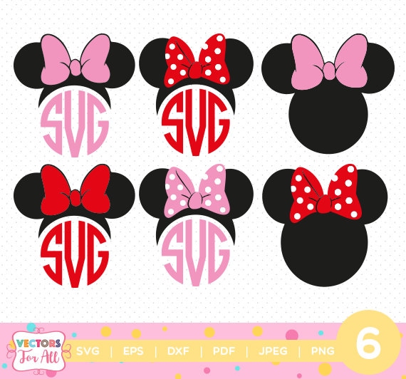 Download Minnie Mouse Ears Monogram SVG Minnie SVGs Monogram Font SVG