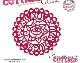 Die - Cut rosette matrix Pink 8.9 cm CC4X4 561