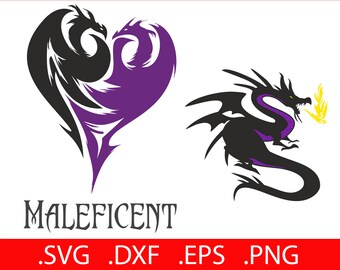 Maleficent SVG File Disney Descendants SVG Disney Maleficent Dragon SVG Descendants Dragon Svg Maleficent Heart Svg Mals Icon Logo Clipart