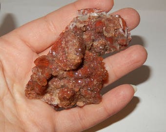 Hematite included Quartz Crystal cluster