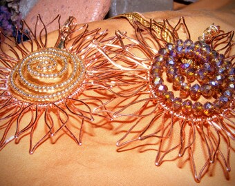 Copper Sunflower Window/Hanging Decor