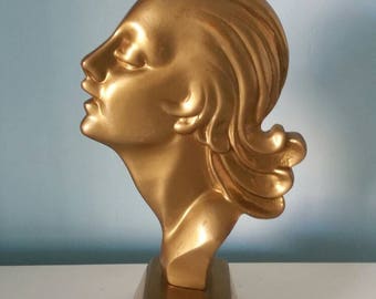 Stunning brass art deco head !
