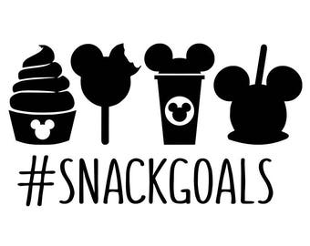 Snack goals svg, disney snacks svg, disney svg, hashtag svg, mickey mouse svg, disney ice cream svg, disney coffee svg, snacks svg, svg file