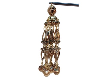 Vintage Tassel, Unusual Tassel, Metallized Tassel, Statement Tassel, Gold Tassels, Old Tassel, Necklace Tassel, Plastic Tassel, Lightweight