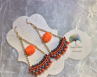 Satsuma chandelier earrings