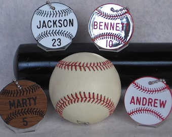Baseball Gift / Baseball Team Gift / Baseball Bag Tags / Baseball Coaches Gift