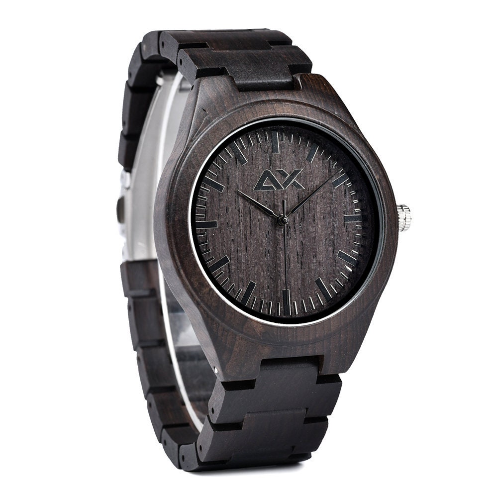 FREE ENGRAVING, Mens Wood Watch, Engraved Mens Watch, Wooden Watch