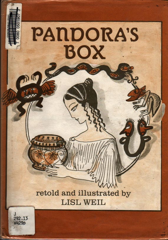 Pandora's Box + Lisl Weil + 1986 + Vintage Kids Book