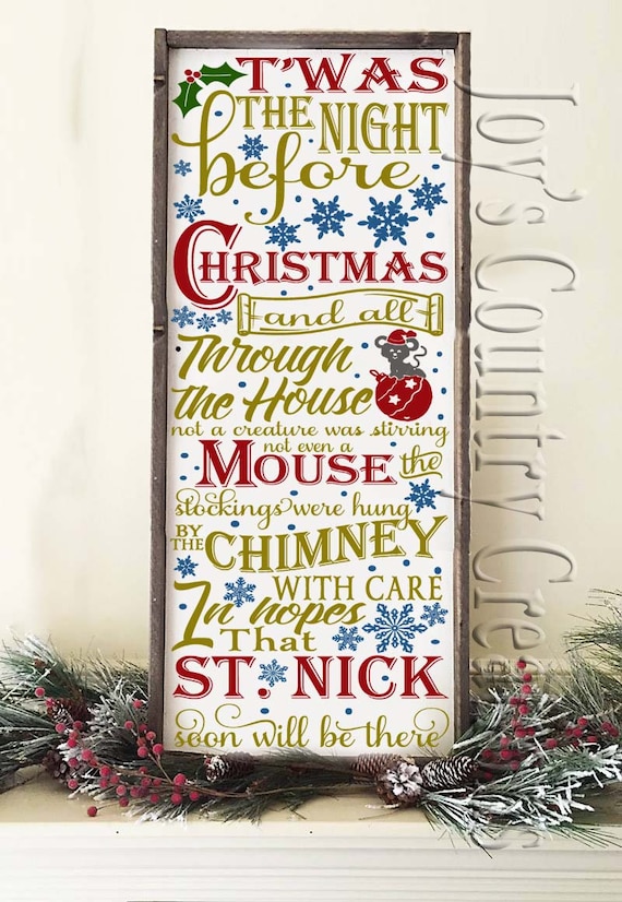 Download T'was the night before Christmas SVG PNG JPEG