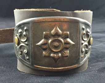 Vintage Hardware Leather Bracelet