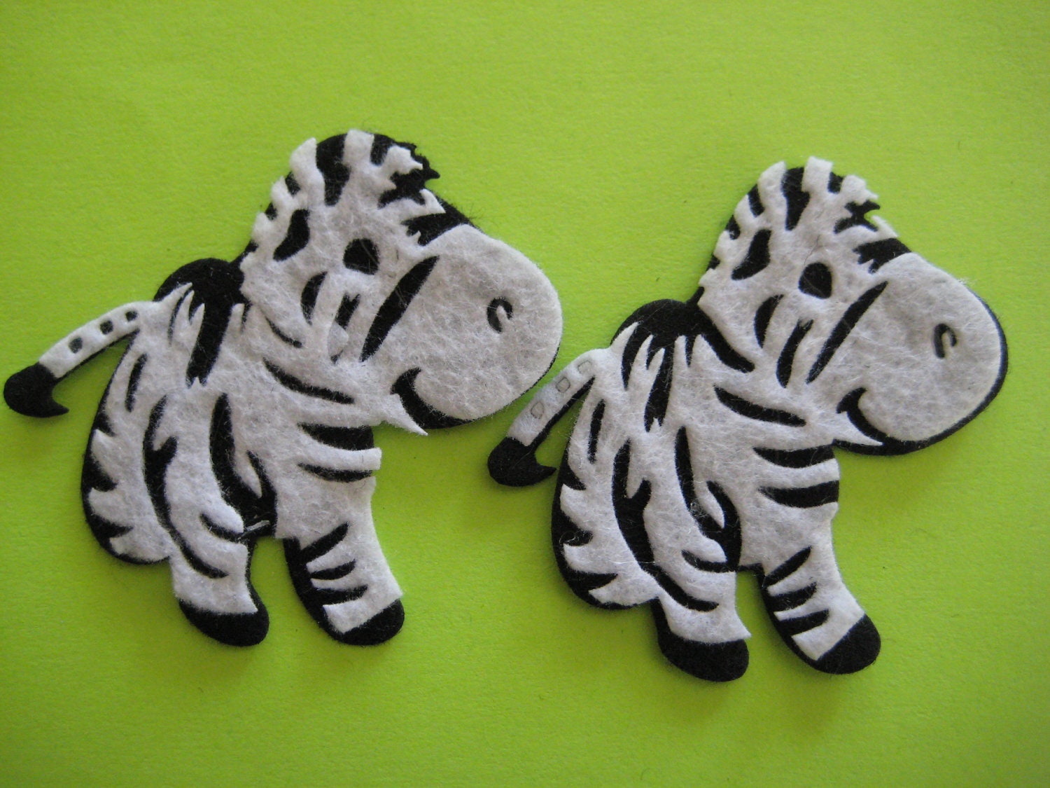 Felt Zebra Animal Ornaments for Zoo Safari Theme Baby