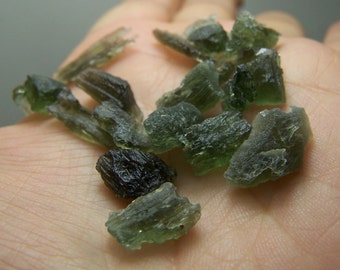 Moldavite by the gram - natural raw rough- wire wrap stones crystals - green bulk specimens discount price coyoterainbow stone