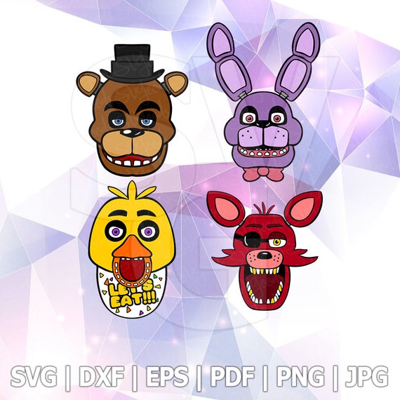 Download FNAF Five nights at Freddy Characters Layered SVG DXF ...