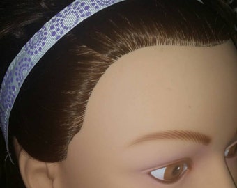 Purple & White Retro Dots Non Slip Headband