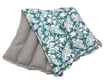 Microwave Heating Pad LARGE Heat Therapy Rice Bag, Doula Bag, Lumbar Heat Pad, Cold Pack, Flax Seed, Aromatherapy