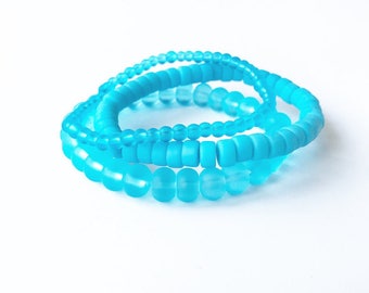 Sea Glass Bracelet Stack