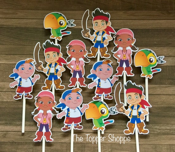 JAKE And The NEVERLAND PIRATES Cupcake Toppers Cake Toppers