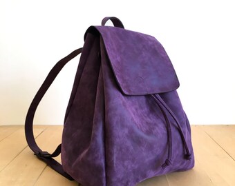 purple clear backpack
