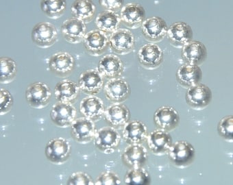 Vintage 5mm Silver Beads. 5mm Beads. Vintage Beads. Small Round Beads. Small Silver Beads. Vintage Silver Beads. Jewelry-Making Supply.