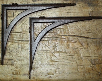 6 Cast Iron Antique Style ANGLE Brackets Garden Braces Shelf Bracket CABLE
