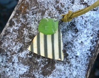Pinstripe Seaglass Necklace