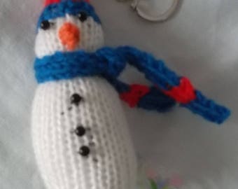 Mini snowman snow keychain