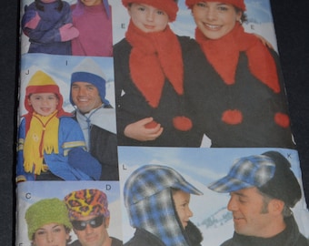 Butterick 5787 Family Hats Scarves and Mittens Sewing Pattern - UNCUT -One Size