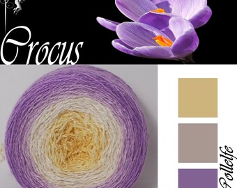Crocus* Merino silk Gradient Yarn hand dyed - Lace weight