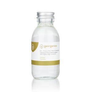 Natural Oil Pulling Mouthwash - Georganics Organic Coconut Oil Pulling Mouthwash - Sweet Fennel & Clove