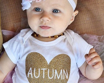 Baby girl coming home outfit, personalized baby clothes, custom baby clothes, Baby girl clothes, newborn outfit, baby girl name shirt