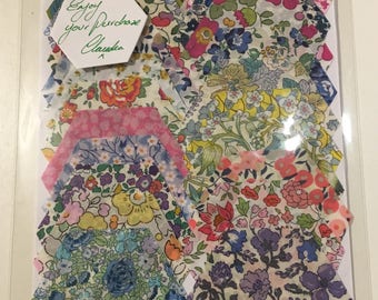 SUMMER SALE! LIBERTY of London hexagons for English paper piecing patchwork