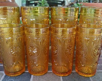 Gorgeous set of 8 Brockway American Concord Tumblers and Juice Glasses