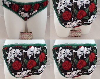 Skulls & roses vintage style knickers!!!