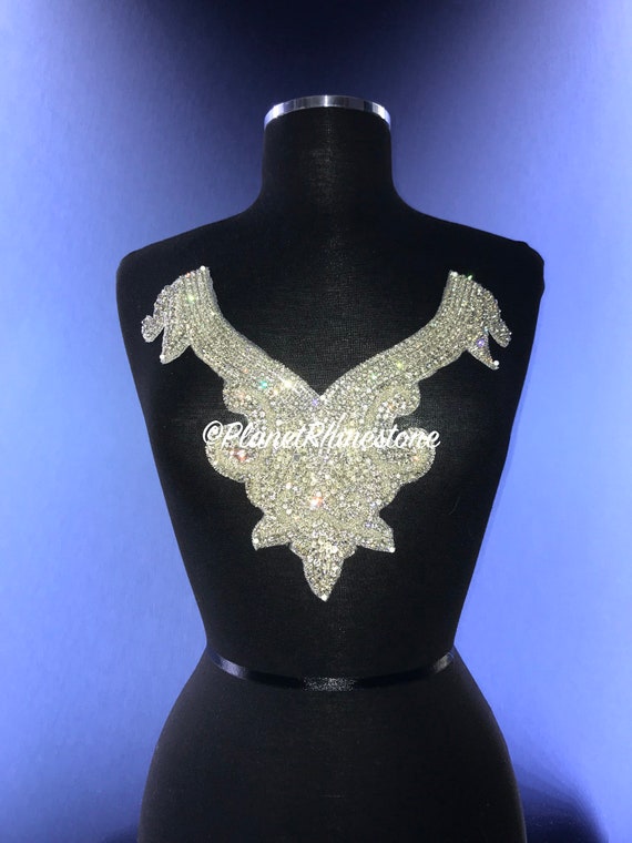 Ariana Crystal Neckline Applique