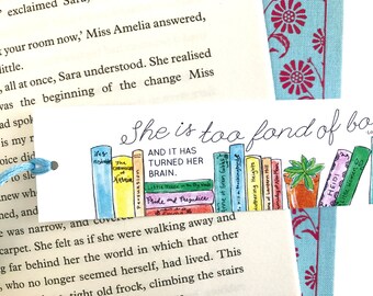 Bookshelf Bookmark - literary - bookmark - Louisa May Alcott Quote