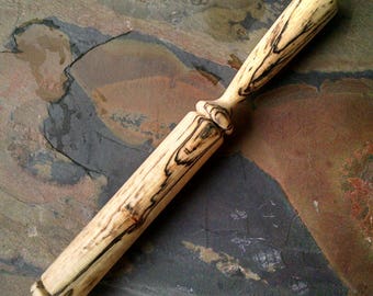Yarn Ball Winder - Wood Nostepinne - Wooden Nostepinne - Hand Turned Spalted Maple Wood Wooden Nostepinne - Eco-friendly