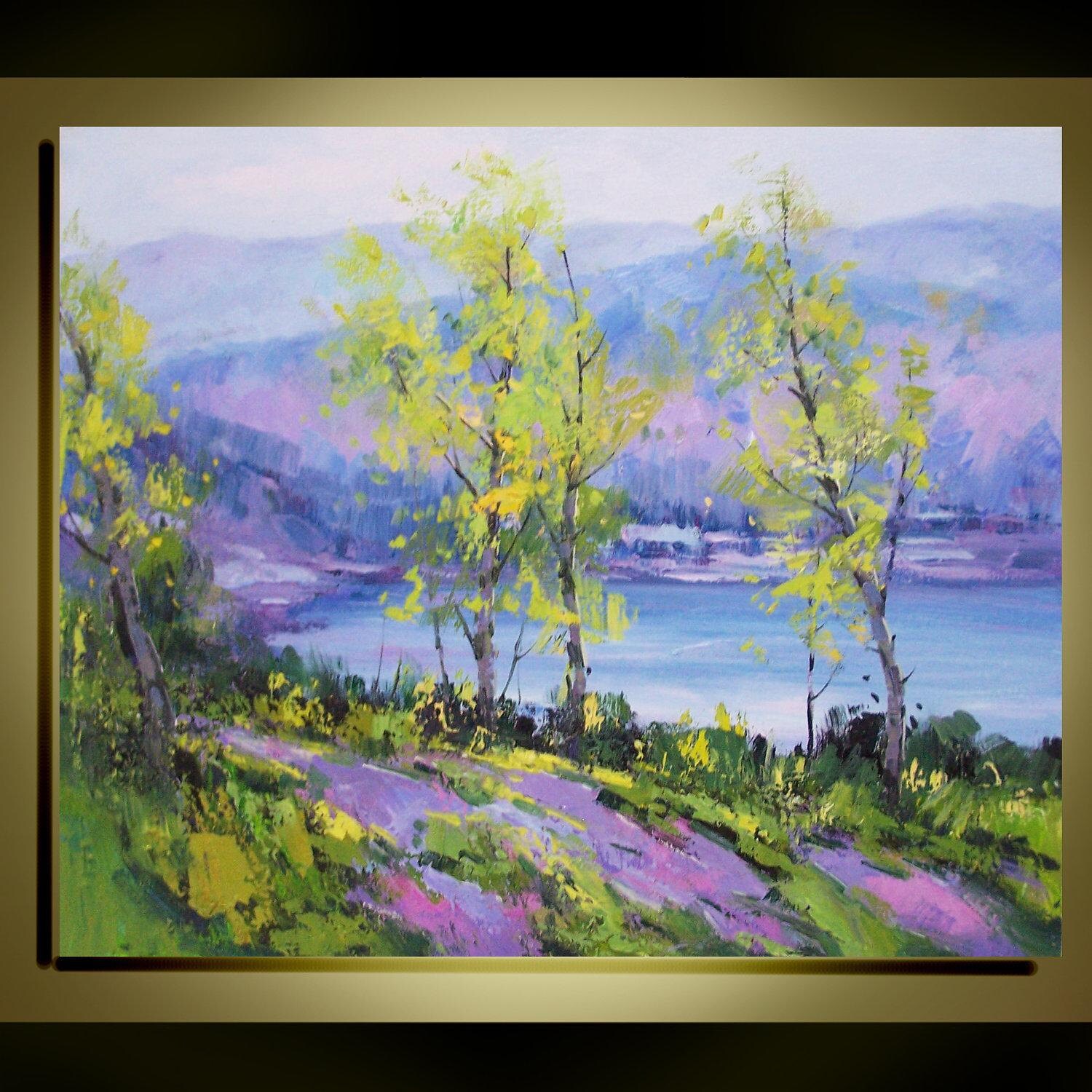 Original Modern Oil Painting Palette Knife landscape Fine art