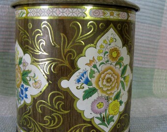 Vintage Daher Collectible Confectionery Candy Tin Lidded Box