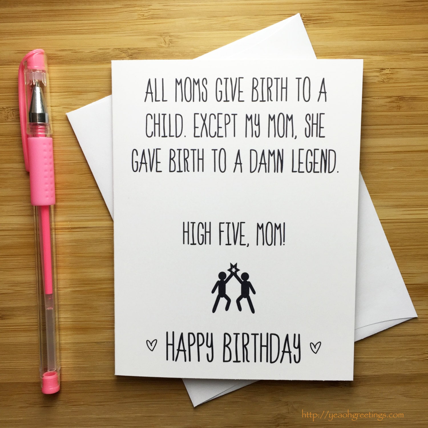 Funny Happy Birthday Mom Card Mother Happy Birthday Happy