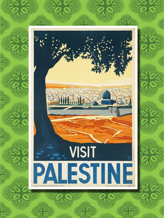 Visit Palestine Travel Poster Wall Decor 7 print sizes