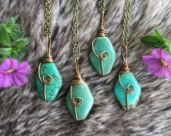 Genuine Turquoise necklace, turquoise necklace, gemstone necklace, turquoise
