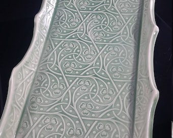 Celtic themed footed platter