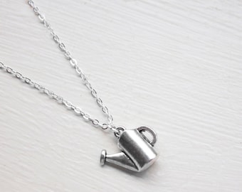 Watering Can Necklace - Gardening Necklace - Wateringcan Charm Pendant