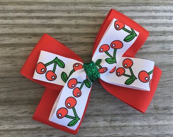 Cherry Bow / Cherry Hair Bow