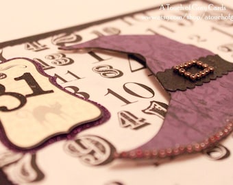 Halloween Card - Witching Hour - Handmade Witch Hat Halloween Greeting Card