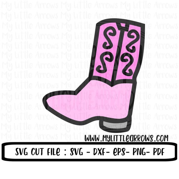 Download cowgirl boot SVG Dxf Eps png Files for Cutting Machines