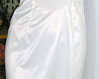 Vintage 50s, cream, antron nylon, full slip, lace trim, size 34