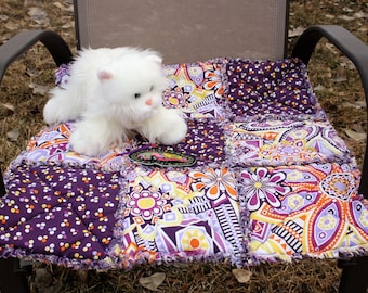 Cat Bed, Pet Blanket, Cat Quilt, Cat Travel Blanket, Purple Cat Blanket, Pet Bedding, Handmade Cat Bed, Colorado Catnip Bed, Pet Supplies